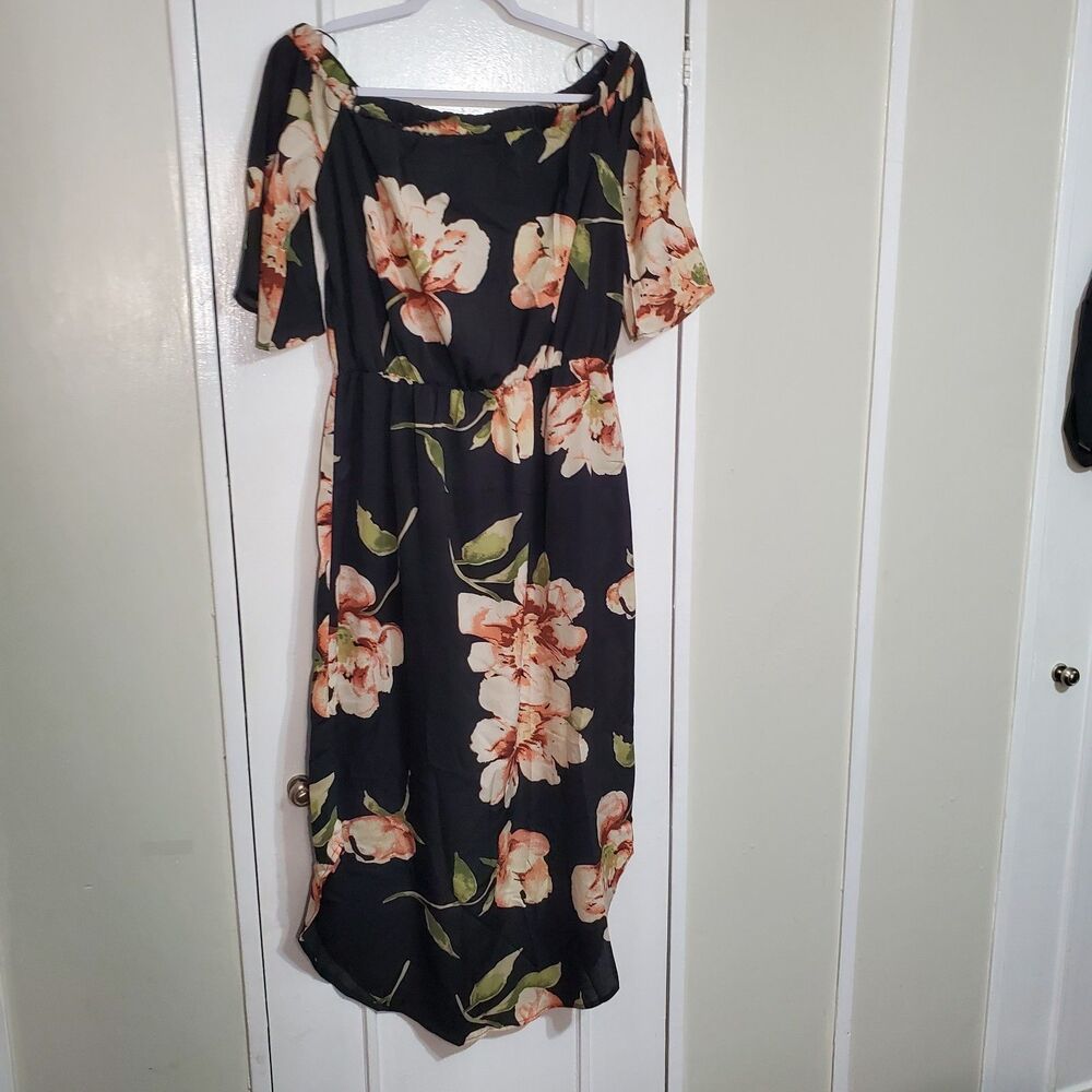 YOINS Your Inspiration Off the Shoulder floral dress Size XL. SKU#A-121 - Picture 13 of 16
